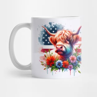 Patriotic 4th of July Cow Mug